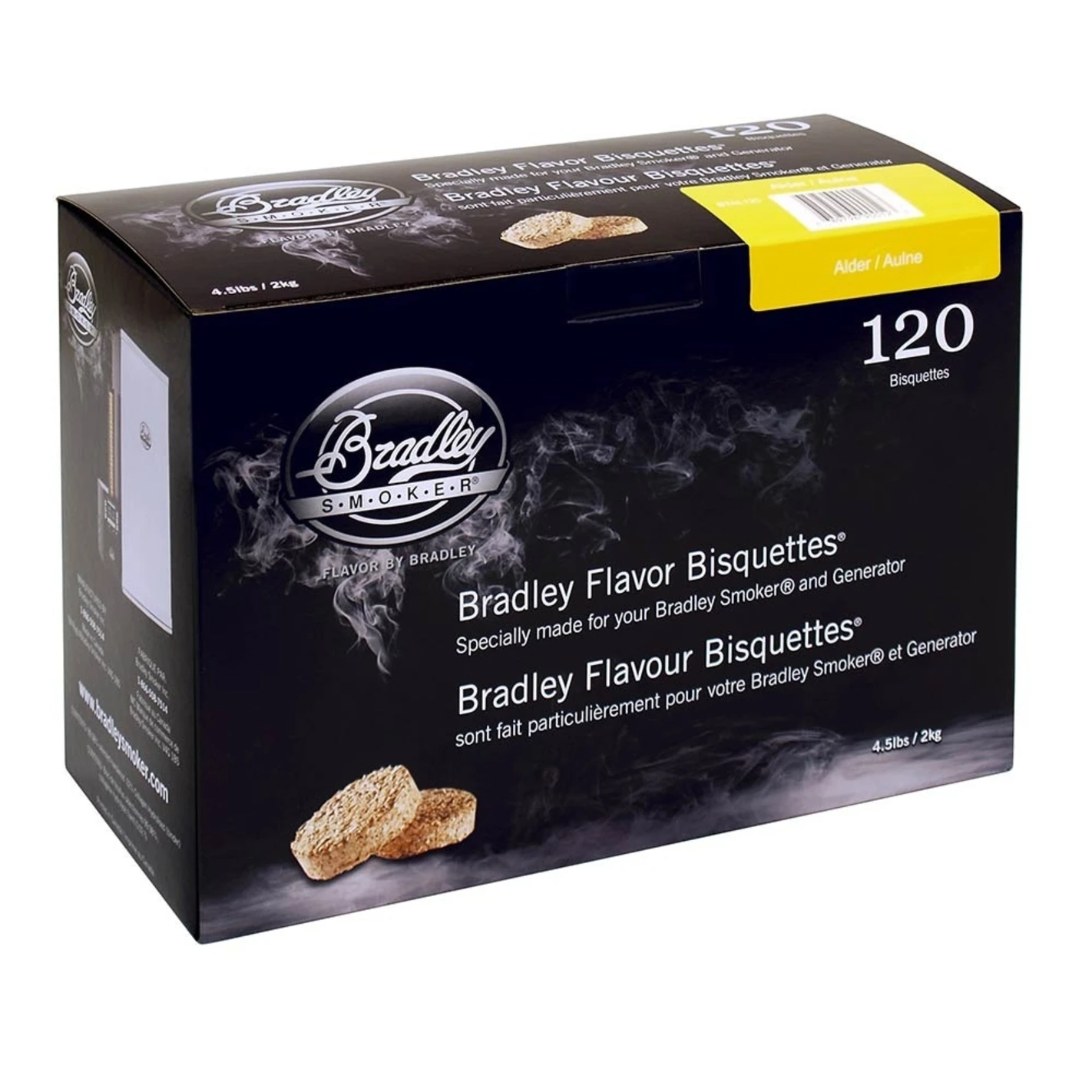 Boîte 120 Bisquettes Aulne - Bradley Smoker 1 Boîte 120 Bisquettes Aulne - Bradley Smoker