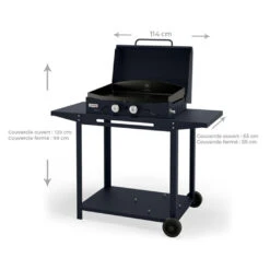Combo Plancha Gaz Adela Bleu 260 Chariot + Capot - Le Marquier 7 Combo Plancha Gaz Adela Bleu 260 Chariot + Capot - Le Marquier -Cuisine BBQ combo plancha gaz adela bleu celeste 260 capot protection 3339380157637 3