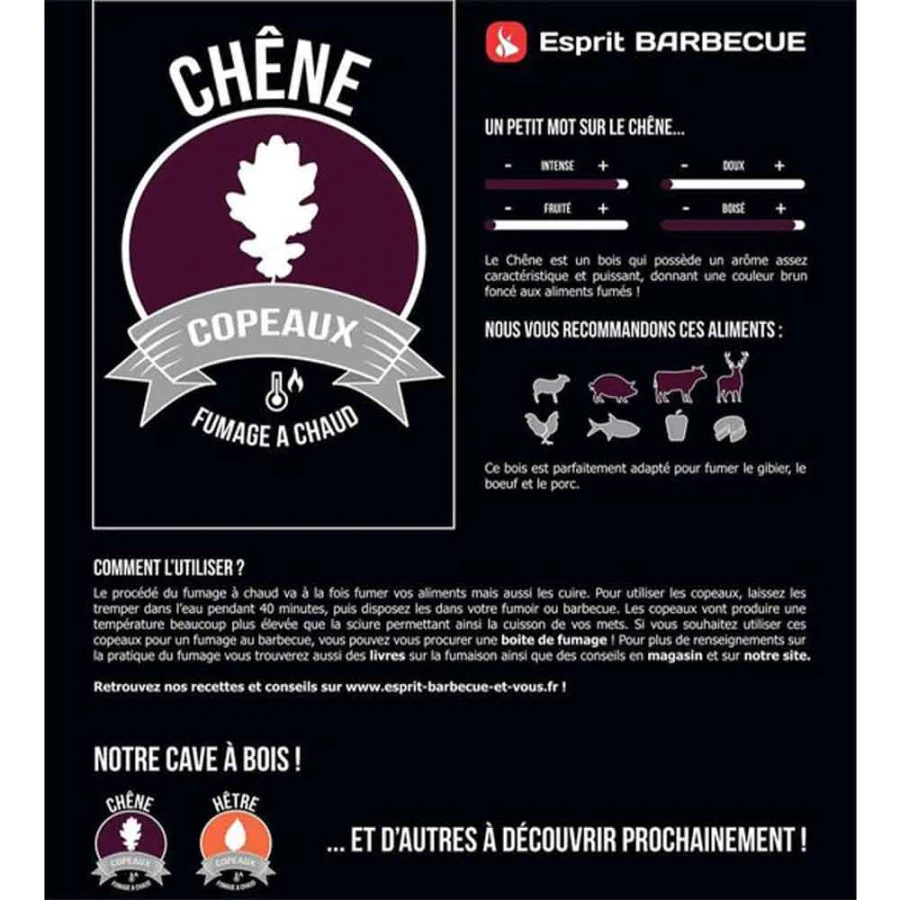 Sac De Copeaux De Chêne 15 Kg - Esprit Barbecue 2 Sac De Copeaux De Chêne 15 Kg - Esprit Barbecue – Image 2