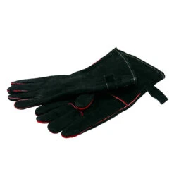 Paire Gants Barbecue Cuir Noir - Nordic Flame -Cuisine BBQ gants barbecue cuir nordic flame 0085382675602 2