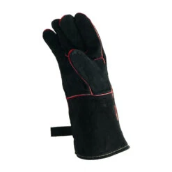 Paire Gants Barbecue Cuir Noir - Nordic Flame -Cuisine BBQ gants barbecue cuir nordic flame 0085382675602 3