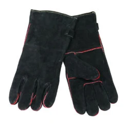 Paire Gants Barbecue Cuir Noir - Nordic Flame -Cuisine BBQ gants barbecue cuir nordic flame 0085382675602 4