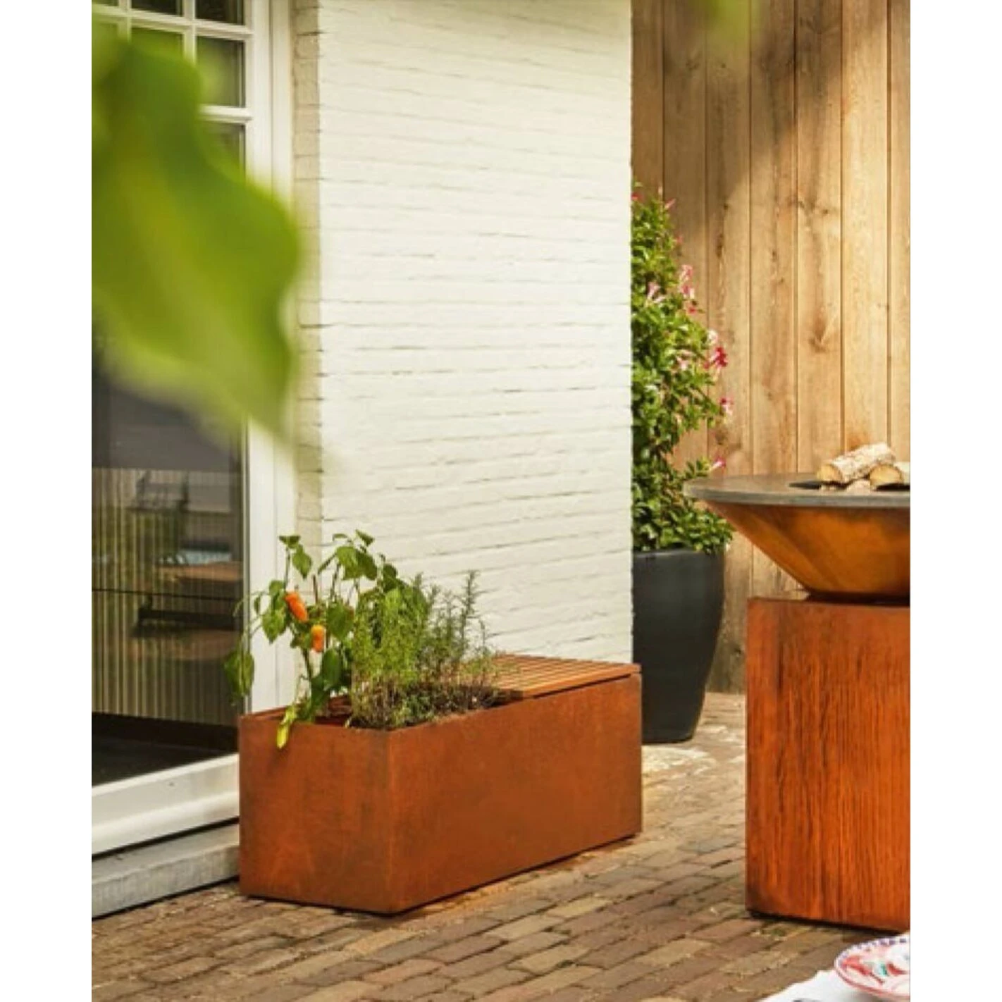 Banc Herb Garden En Acier Corten - Ofyr 2 Banc Herb Garden En Acier Corten - Ofyr – Image 2