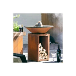 Pack Brasero Storage 85 Corten + Couvercle - OFYR -Cuisine BBQ pack brasero plancha storage 85 corten couvercle 2020000033691 2