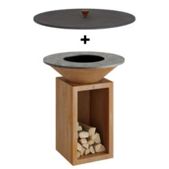 Pack Brasero Storage 85 Corten + Couvercle - OFYR