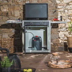 PACK Combo Plancha Gaz Modern 60 Acier Gris / Noir + Chariot + Kit De Nettoyage - Forge Adour -Cuisine BBQ pack combo modern 60 gaz 2020000034766 3