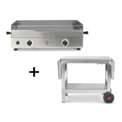 Pack Plancha Gaz Design 65 Cm + Desserte Plein Air - Krampouz