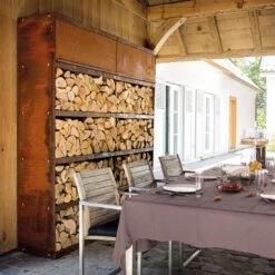 Etagère Range Bois Corten 100 - Ofyr 7 Etagère Range Bois Corten 100 - Ofyr -Cuisine BBQ range bois corten 100 2020000020134 3