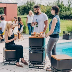 Tablette Pour Brasero Cube En Bambou - Höfats 15 Tablette Pour Brasero Cube En Bambou - Höfats -Cuisine BBQ tablette bambou cube hofats 4260447330146 7